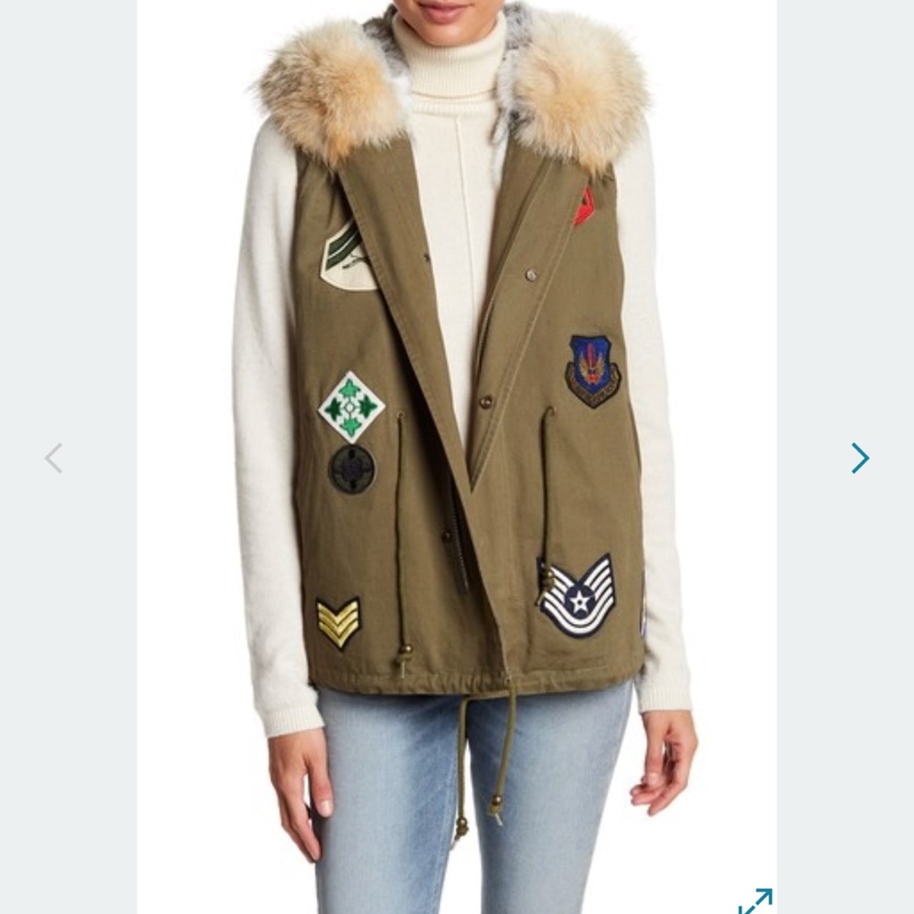 BAGATELLE genuine fur military vest